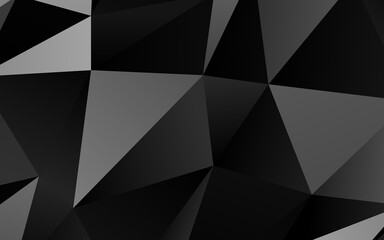 Dark Silver, Gray vector polygonal pattern.