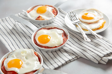 fried egg on a plate