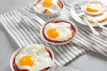 fried egg on a plate