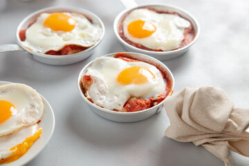 fried eggs and bacon