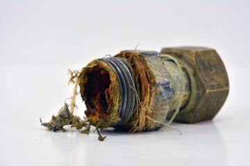 Rusted and old pipes and fittings