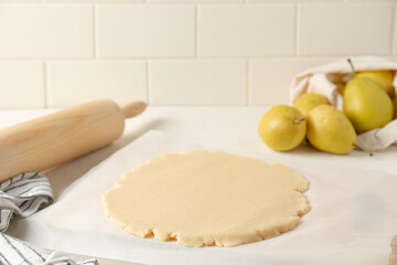dough and rolling pin