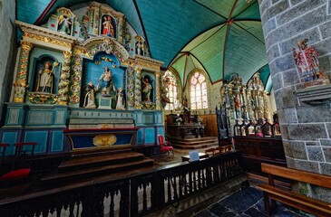 Obraz premium Enclos Paroissial de Guimiliau, l'église Saint-Miliau, Armorique, Finistère, Bretagne, France 