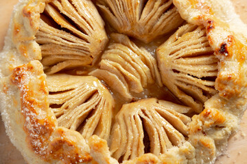 apple pie on a white plate