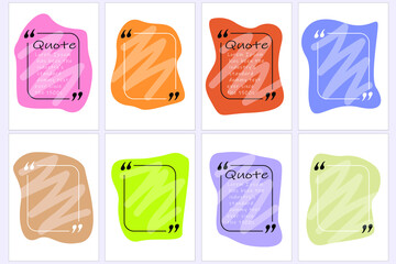 Vector set of abstract royal color creative quote,story and poem emblem template vector, stylish trendy fashion vector illustration