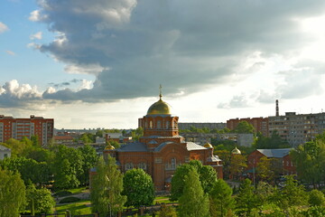 Fototapeta na wymiar The Church of St. Sergius of Radonezh in the city of Tula