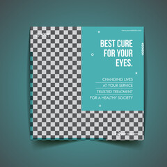 Modern Social Media Post Template for Health. Fully text editable and scalable to any size. With a modern color scheme.