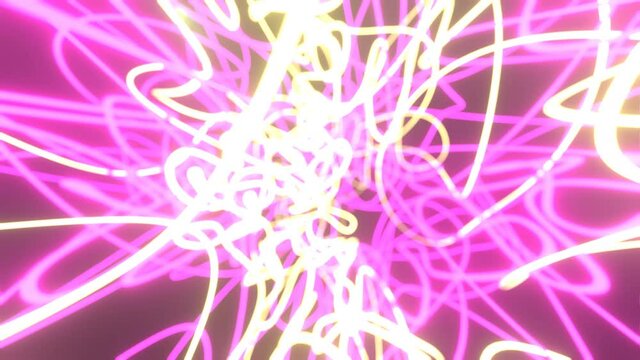 Dreamy & colorful neon effects, infinity or seamless loop. Abstract, artistic and good for video title, text background or footage transitions.