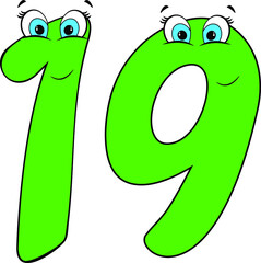 
Cartoon numbers for the smallest children