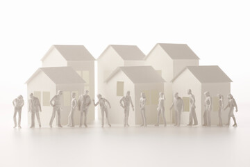 ペーパークラフトと人物模型