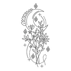 moon schene badge design