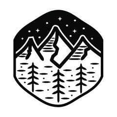 mountain badge design