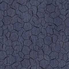 Seamless patterned denim jean geo for repeat print. High quality illustration. Grungy trendy street wear design. Real detailed denim texture with geometric pattern overlay. Navy blue deep dark colors.