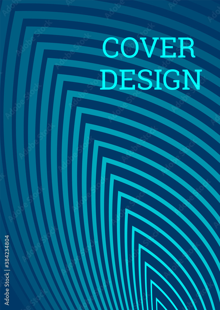 Fototapete Cover design. Design template. Creative backgrounds with abstract gradient wave lines for creating trendy banner, poster