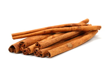 Cinnamon sticks Isolated on a white background 