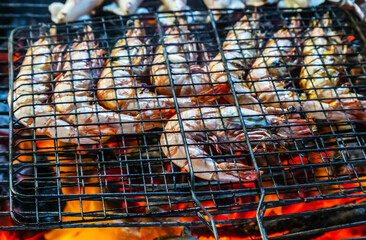 prawns grilled sea food.