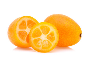 kumquat,cumquat isolated on white background, clipping path, full depth of field