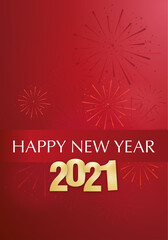 Happy New Year 2021 wishes card and vector
