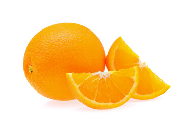 Orange fruit isolated on white background