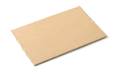 Piece of brown rectangular cardboard sheet