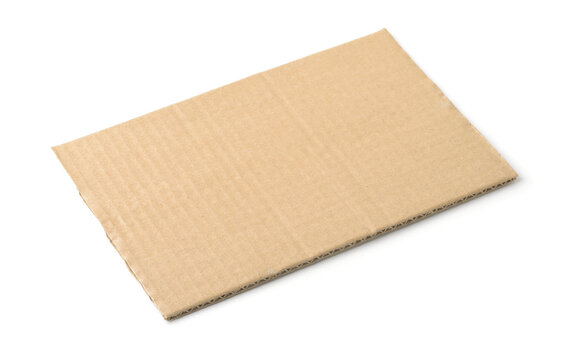 Piece of brown rectangular cardboard sheet