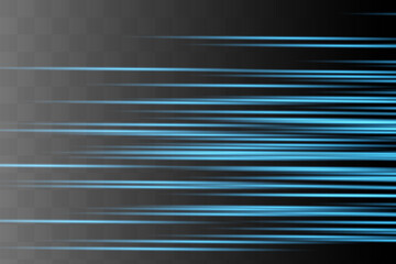 Abstract blue laser beam. Transparent isolated on black background. Vector illustration.the lighting effect.floodlight directional