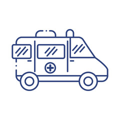 ambulance car line style icon