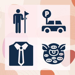 Simple set of sport related filled icons