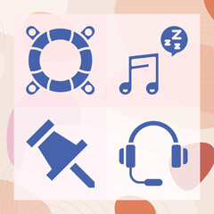 Simple set of survived related filled icons