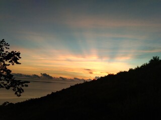 Fototapeta premium sunset in the mountains