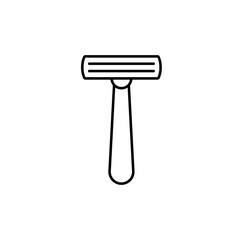 razor icon element of barbershop icon for mobile concept and web apps. Thin line razor icon can be used for web and mobile. Premium icon on white background