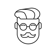 Obraz na płótnie Canvas Haircut man icon element of barbershop icon for mobile concept and web apps. Thin line haircut man icon can be used for web and mobile. Premium icon on white background