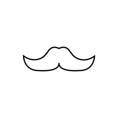 mustache icon element of barbershop icon for mobile concept and web apps. Thin line mustache icon can be used for web and mobile. Premium icon on white background