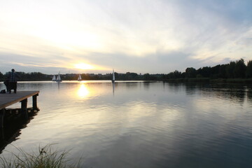 Atardecer, Zalew Bagry, Cracovia Polonia
