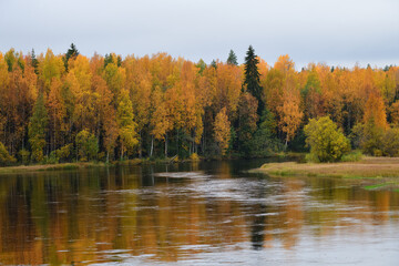 Autumn scenery. Karelia, Russia