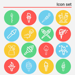 Fototapeta premium 16 pack of velvet plant lineal web icons set