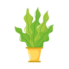 growth plant in ceramic pot flat style icon