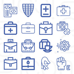 16 pack of module  lineal web icons set