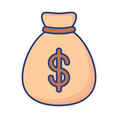 money bag flat style icon