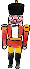 water color vector of nutcracker