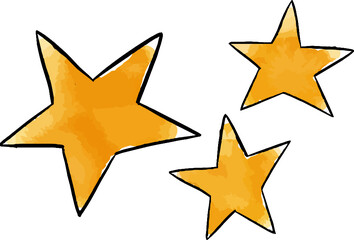 Obraz premium water color vector of stars