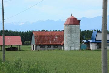 赤いサイロ © Paylessimages