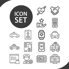 Simple set of rental related lineal icons.
