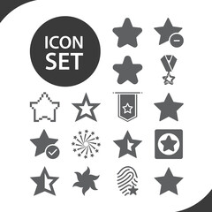 Simple set of nova related filled icons.