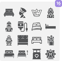 Simple set of sera related filled icons.