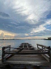 pier at sunset