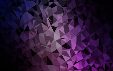 Fototapeta premium Dark Purple, Pink vector polygonal background.