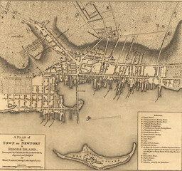 Map of the town of Newport Rhode Island, 1777.