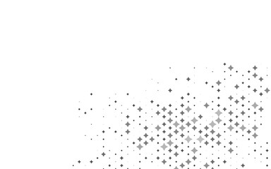 Light Silver, Gray vector template with sky stars.