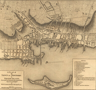 Map of the town of Newport Rhode Island, 1777.
